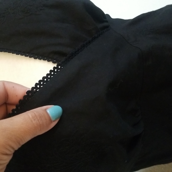 J.Crew Black Embroidered Halter Midi Dress Size 0 - Picture 7 of 9